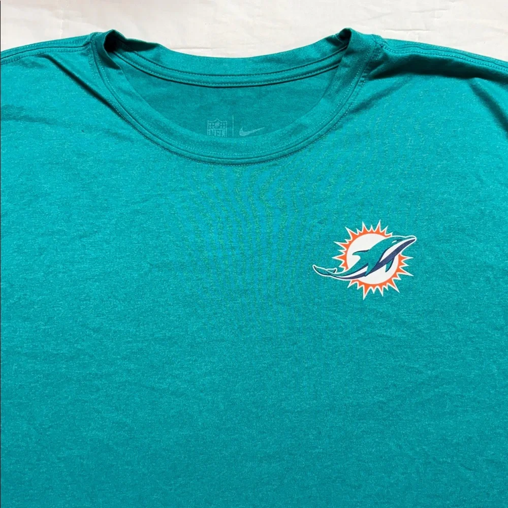 Nike Men's‎ Miami Dolphins Aqua Primary Logo NFL T-Shirt XXL Gameday Apparel